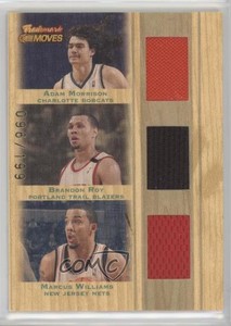 2007-08 Trademark Moves Triple Relics Brandon Roy Adam Morrison Marcus Williams