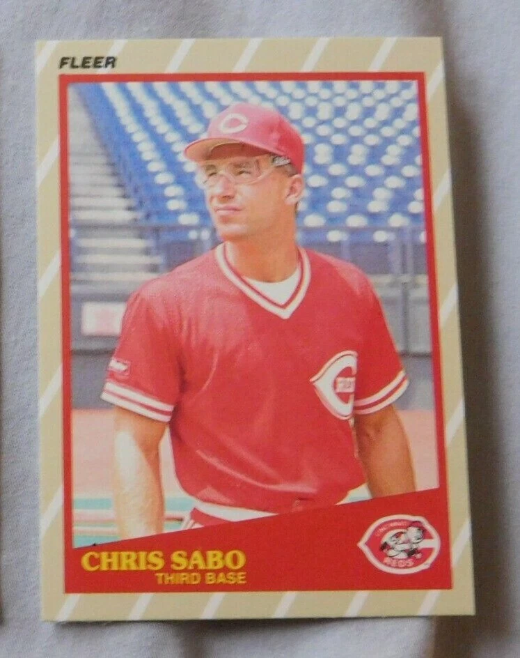 1989 Fleer SuperStars #35 Chris Sabo Cincinnati Reds Baseball Card - Image 1 of 1