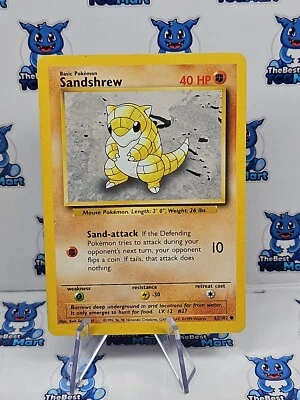 Pokémon Sandshrew - 62/102 - Base Set - MP  - Image 1 of 2
