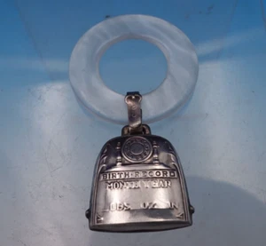 Webster Sterling Silver Baby Teether w/Plastic Ring Rattle Birth Record (#8277) - Picture 1 of 8