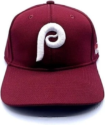 PHILADELPHIA PHILLIES RED MAROON HAT MVP AUTHENTIC MLB BASEBALL TEAM NEW CAP - Image 1 of 3
