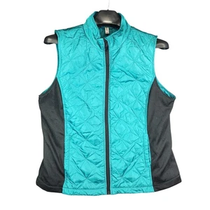 Exertek Vest Womens Large Quilted Sleeveless Full Zip Lightweight Activewear - Picture 1 of 9