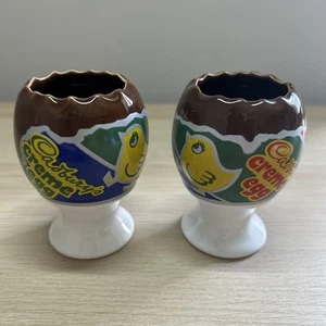 Vintage Crème Egg, Egg Cups Set Of Two Retro 80s/90s Caburys Collectible - Picture 1 of 8