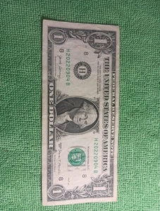 2017 $1 Dollar Bill Fancy Serial Number Birthday Note H20220904B - Picture 1 of 2