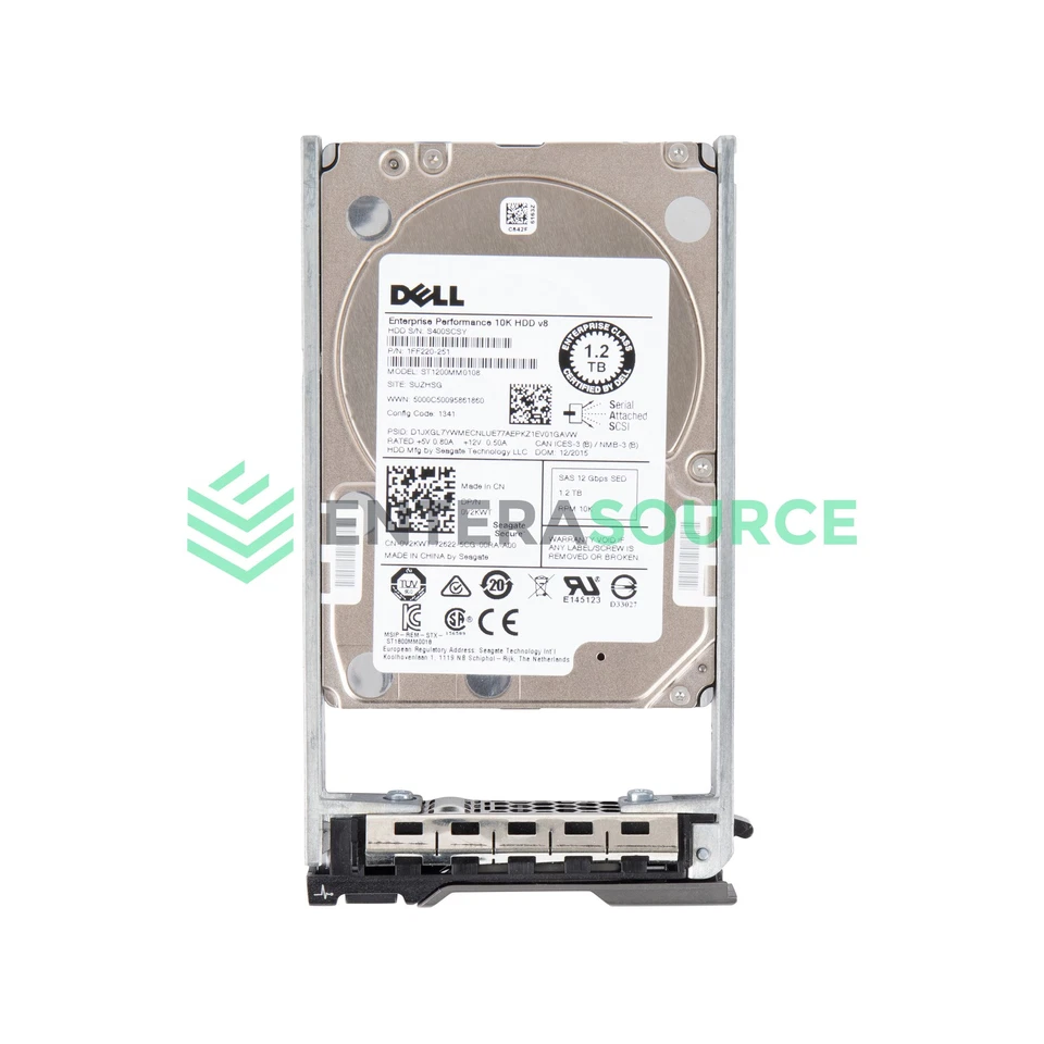 Dell V2KWT 1.2TB 10K SAS 2.5" 12Gbps SED Hard Drive | Seagate ST1200MM0108 - Image 1 of 1