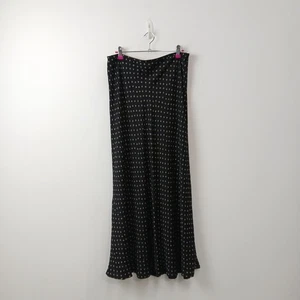 Jaeger Skirt UK Size 14 Womens Black With Floral Print FPL-WRDC - Picture 1 of 6