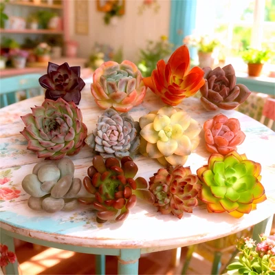 Succulents live plants-Echeveria Cutting Combo-12PCS - Image 1 of 4