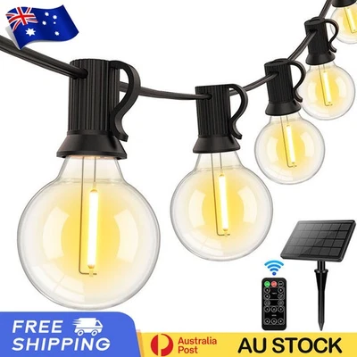 15M Festoon String Lights Solar Powered Garden Wedding Party Waterproof Outdoor - image 1 of 4