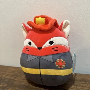 Squishmallow Fifi il Capo dei Vigili del Fuoco 10" Claire's Esclusivo Volpe RARO - Foto 1 di 6