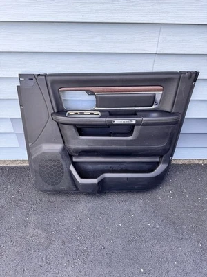 RAM 1500 2500 LARAMIE Front Passenger Door Interior Trim Panel 13-18 Black OEM - Image 1 of 4