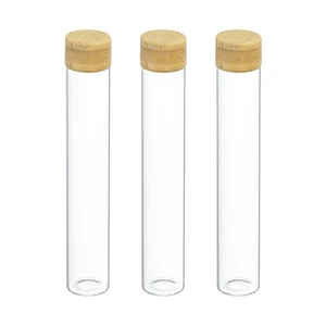 Mini botellas de vidrio con tapas 3 piezas, frascos pequeños de vidrio transparente de 30 ml - Imagen 1 de 7