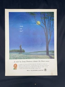Magazine Ad* - 1959 - AT&T / Bell System - Lonely & Blue? - Picture 1 of 1