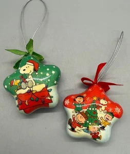 Vintage Snoopy mini Charlie Brown Lucy Linus stella ornamento Natale - Foto 1 di 12