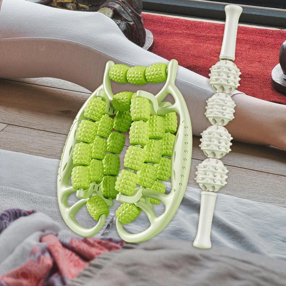 2 piezas masajeadores musculares rodillos de masaje manual equipo de culturismo espuma Foto 1 de 1