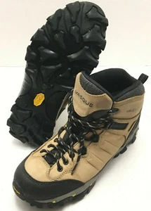 Vasque Hiking Boots Womens Size US 8.5, EUR 39 Vibram Ankle Beige Black Leather - Foto 1 di 11