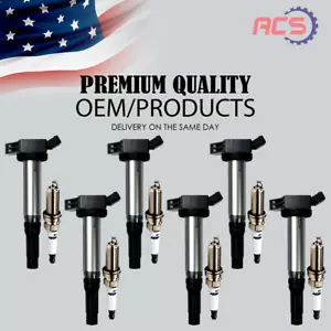 6X OEM Ignition Coil & 6 Iridium Spark Plug For Toyota Avalon Sienna Lexus UF487 - Picture 1 of 14