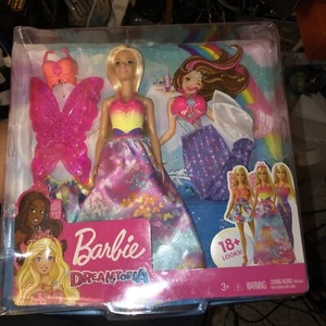 BARBIE DREAMTOPIA butterfly wings clothes 18+ looks Mattel 2019 (damaged Box) - Picture 1 of 5