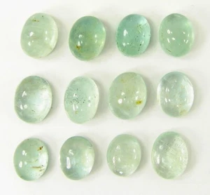39.70 Ct Natural Aquamarine Loose Gemstone 10-11 mm Cabochon 12 Pcs Lot - 2555 - Picture 1 of 2