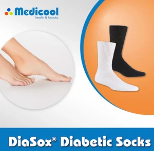 Calcetines para diabéticos para hombre y mujer, medianos, blancos - totalmente nuevos - Imagen 1 de 2