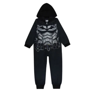 DC Comics Batman Gotham Superhero Boy's Fleece Hooded Pajama Sleeper, Union Suit - Picture 1 of 12