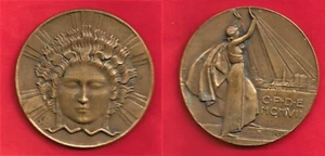 GROSSE BRONZE MEDAILLE. CPDE . 1907 - 1932 ELECTRICITE PARIS. P.M. DAMMAN - Bild 1 von 1