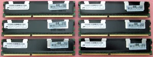 6x DDR3-1333 SDRAM RDIMM 4GB ECC MT36JSZF51272PZ-1G4F1AB PC3-10600R-9-10-J0 - Bild 1 von 2