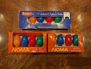 14 NOS NOMA & JOYBRITE C-7 1/2 Multicolor Bulbs    All Tested Working - Picture 1 of 5