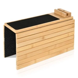 DE-COmmerce Bambus Sofatablett 45x33 cm mit drehbarer Handyhalterung - Bild 1 von 6