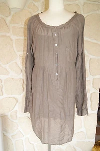Robe marron en soie mélangée + débardeur taille 2 marque Amanti étiqueté à 45€ - Imagen 1 de 2