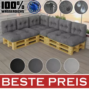 Palettenkissen set wasserdicht sitzkissen rückenkissen outdoor 120x80 60x40 - Bild 1 von 32