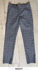 NEXT Tailoring -  Men’s Blue Grey Check Tapered Trousers Lined EUC  28 X 31