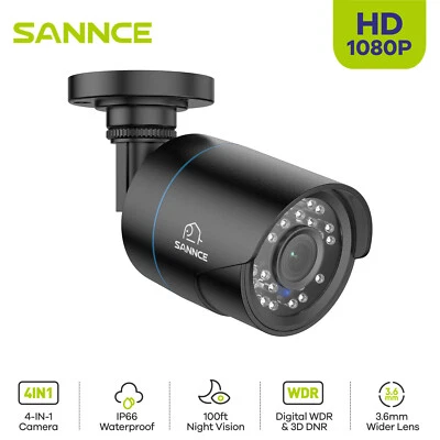 SANNCE 1080P HD 4in1 Außen Überwachungskamera CCTV Nachtsicht IP66 Email Alarm - Bild 1 von 4