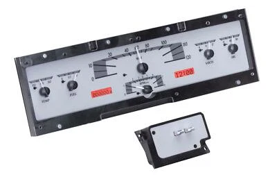 Dakota Digital 66-67 Continental Analog Gauges Silver Alloy Red VHX-66L-S-R - Image 1 of 4