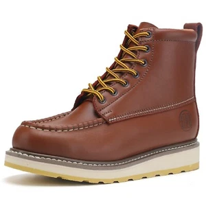 Soft Toe Mens Work Boots Leather Non-Slip Stylish Boots 84994/86994 - Picture 1 of 18