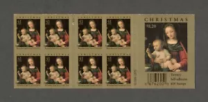 Sc # 4206 ~ 41 cent Luini's Madonna & Child Issue ~ Booklet Pane of 20 - Picture 1 of 2