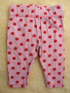 Hose Baby 62 68 Baumwolle rosa rot Punkte gepunktet süß retro vintage Leggings - Bild 1 von 3