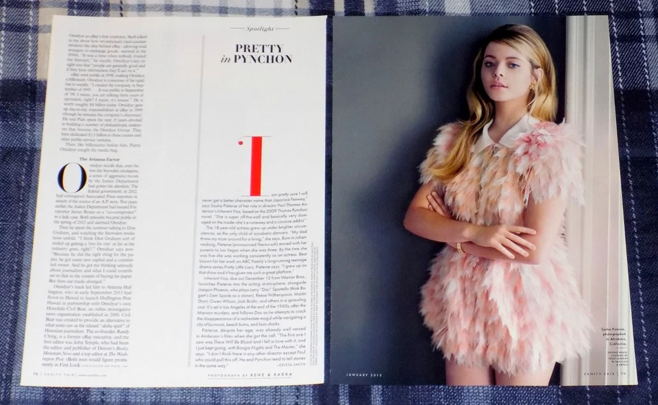 REVISTA SASHA PIETERSE VANITY FAIR FOTO PINUP ÁLBUM DE RECORTES RECORTES Foto 1 de 1