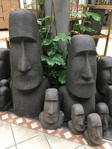 Moai Skulptur Osterinsel Kopf Figur Outdoor 100cm Neu - Bild 1 von 5