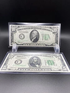 1934 $5-10 Dollars. PHILADELPHIA Lemon Seal.very Nice Bill. - Picture 1 of 7