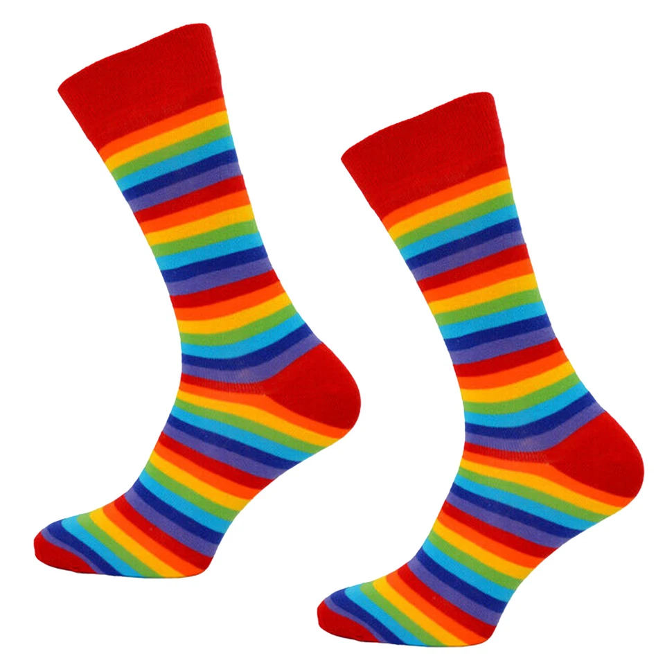 6, 12 pares de calcetines tobilleros arco iris para hombre de algodón Lycra calcetines de entrenamiento para hombre talla 6-11 Foto 1 de 1