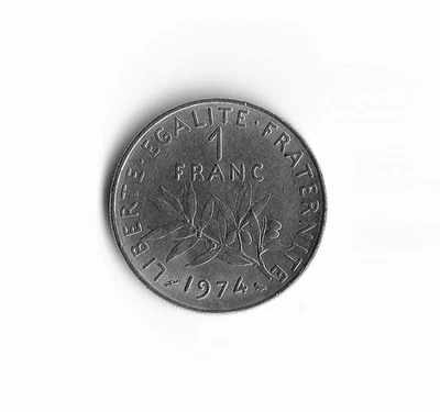Francia 1974 - 1 franco - 155 - níquel - 6 g Foto 1 de 2