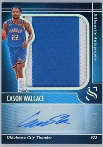 2024-25 Silhouette Cason Wallace Silhouette Autograph Holo Silver /15 Game Used  - Bild 1 von 3