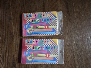 Vintage 80’s Party invitations “Let's Get Together!" New Sealed- 2 Pack Of 8 - Picture 1 of 4