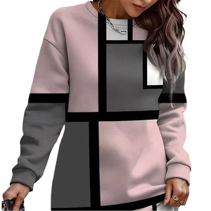 Printed Long Sleeve Round Neck Sweatshirt Suitable for Holiday and Daily Use - Picture 1 of 9