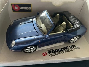 Porsche 911 Carrera Cabriolet Bburago escala 1:18 azul (1994) - Imagen 1 de 6