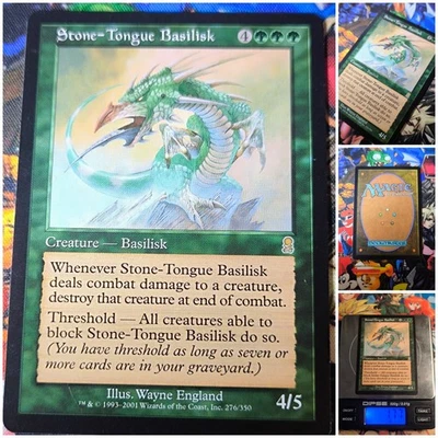 MTG Stone Tongue Basilisk 🇬🇧 Nm Magic the Gathering Odyssey 2001 Rare OG Card - Bild 1 von 4