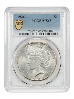 1926 $1 PCGS MS65 - Peace Dollar - Image 1 of 4