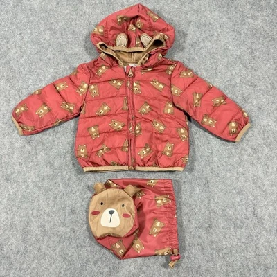 Chaqueta acolchada de invierno impermeable aislada Robeez para niños pequeños talla 6-9M roja Foto 1 de 4