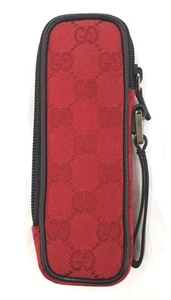 GUCCI Mini Pouch Red Pencil Case 039.1669.1038 from Japan - Picture 1 of 15