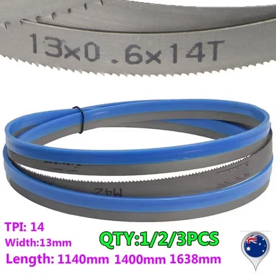 1140mm 1400mm 1638mm BI METAL BIMETAL BAND SAW BANDSAW BLADE 13mm METAL CUTTING - image 1 of 4